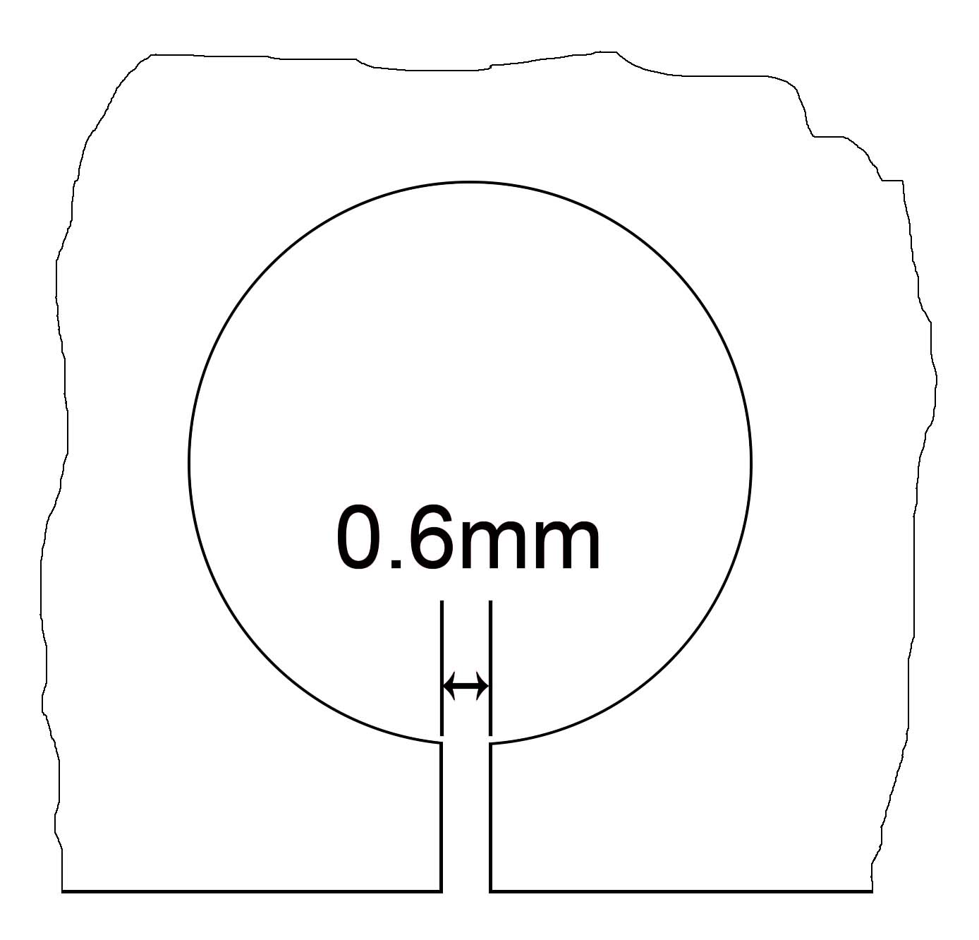 mechanical part with 0.6mm diameter
